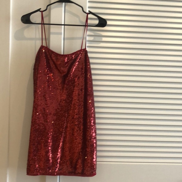 Free People Red Sequin- get laid or money back - Picture 2 of 3
